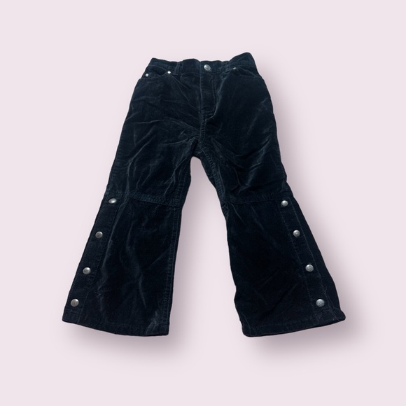 Polo Ralph Lauren Other - Toddler Girl Polo Jeans Co Ralph Lauren Black Velvet Button Flare Pants Size 4T